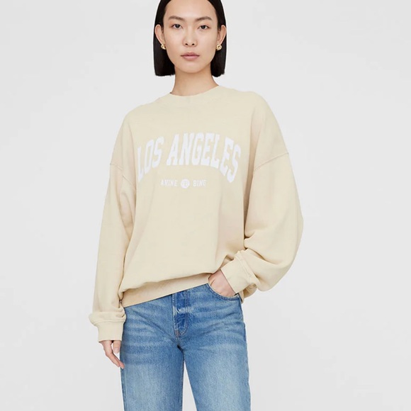 Anine Bing Jaci Sweatshirt University Los Angeles - Picture 1 of 7